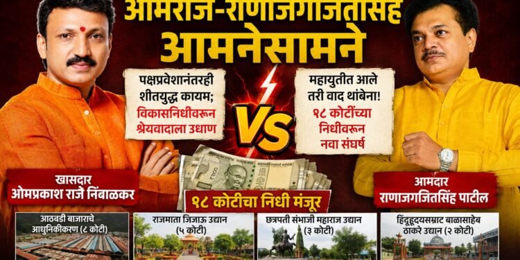 १८ कोटींच्या निधीवरून धाराशिवमध्ये श्रेयवाद; खा.ओमराजे-आ.राणा पाटील यांच्यातील लेटर वॉर पुन्हा चर्चेत