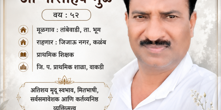 लेकीच्या एमबीबीएस प्रवेशाचा आनंद… अवघ्या चार तासांत काळाचा घाला; शिक्षक आप्पासाहेब मुळे यांचे आकस्मिक निधन